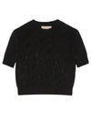 GG Interlocking Cashmere Knit Top Black - GUCCI - BALAAN 2