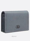 CD Icon Business Grained Calfskin Card Holder Deep Grey - DIOR - BALAAN 3