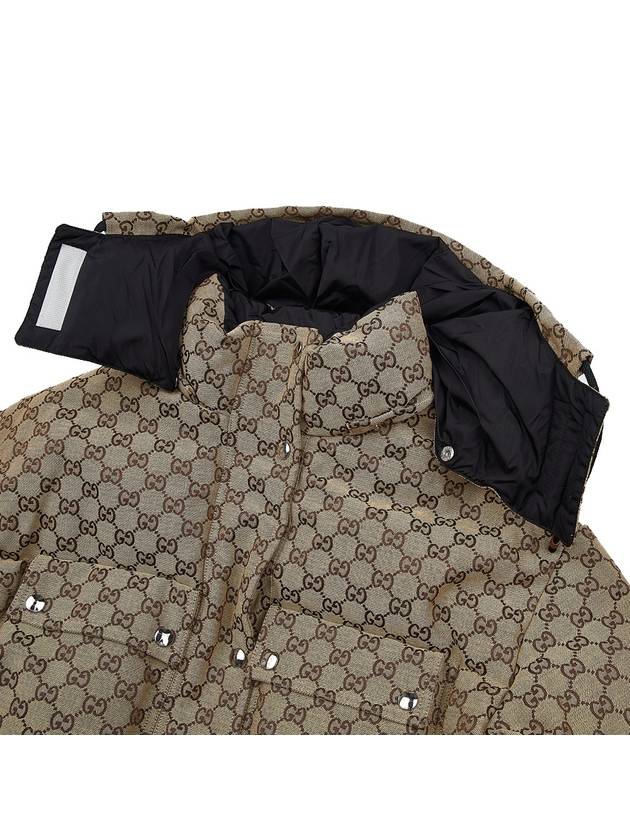 GG Canvas Hooded Padding Brown - GUCCI - BALAAN 8