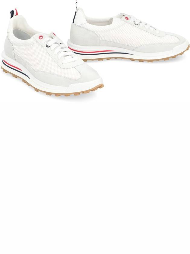 Fine Kid Suede Tech Runner White - THOM BROWNE - BALAAN 4