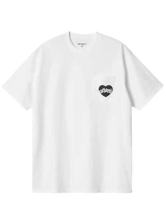 WIP Pocket Cotton Short Sleeve T Shirt White I033675 00AXX - CARHARTT - BALAAN 1