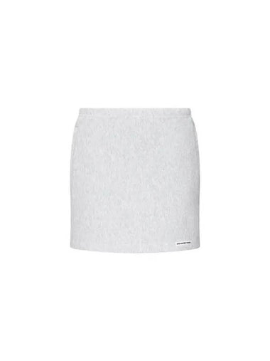 Cotton banded mini skirt light gray - ALEXANDER WANG - BALAAN 1