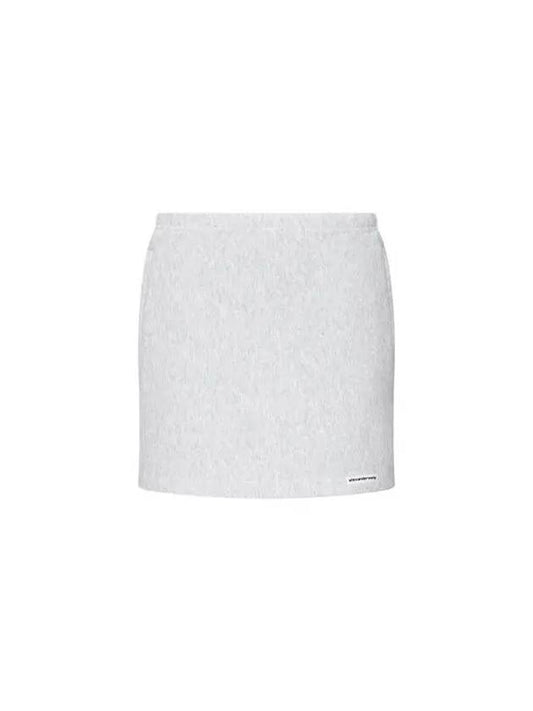 Cotton banded mini skirt light gray - ALEXANDER WANG - BALAAN 1