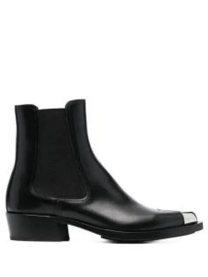 Metal Toe Cap Middle Boots Black - ALEXANDER MCQUEEN - BALAAN 2