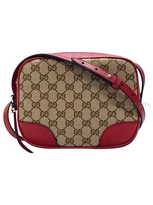 GG Disco Canvas Cross Bag Beige Red - GUCCI - BALAAN 1