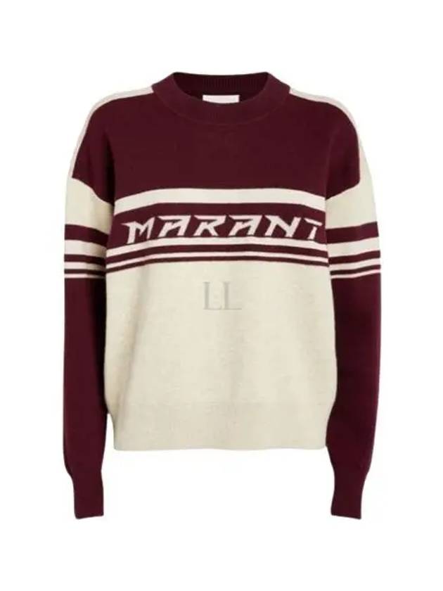 Colby Logo Knit Top Dark Plum - ISABEL MARANT - BALAAN 2