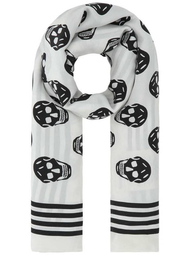 Biker Skull Scarf White - ALEXANDER MCQUEEN - BALAAN 2