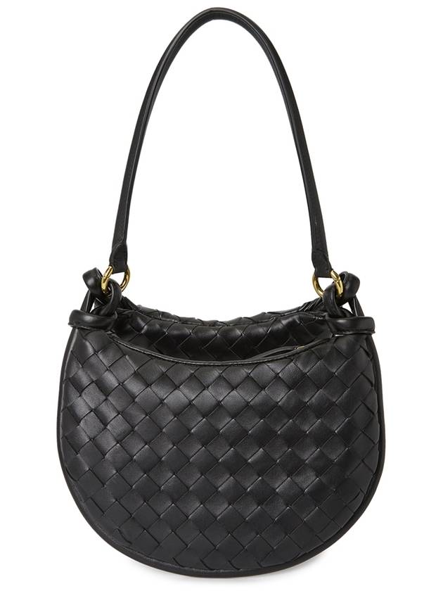 Intrecciato Gemelli Small Shoulder Bag Black - BOTTEGA VENETA - BALAAN 5