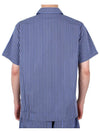 Poplin Striped Pajamas Short Sleeve Shirt SWE VS - TEKLA - BALAAN 4