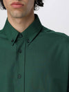 Cotton Oxford Long Sleeve Shirt Green - BURBERRY - BALAAN 5