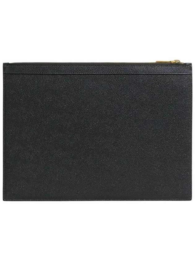 Diagonal Medium Document Case Clutch Bag Dark Grey - THOM BROWNE - BALAAN 7