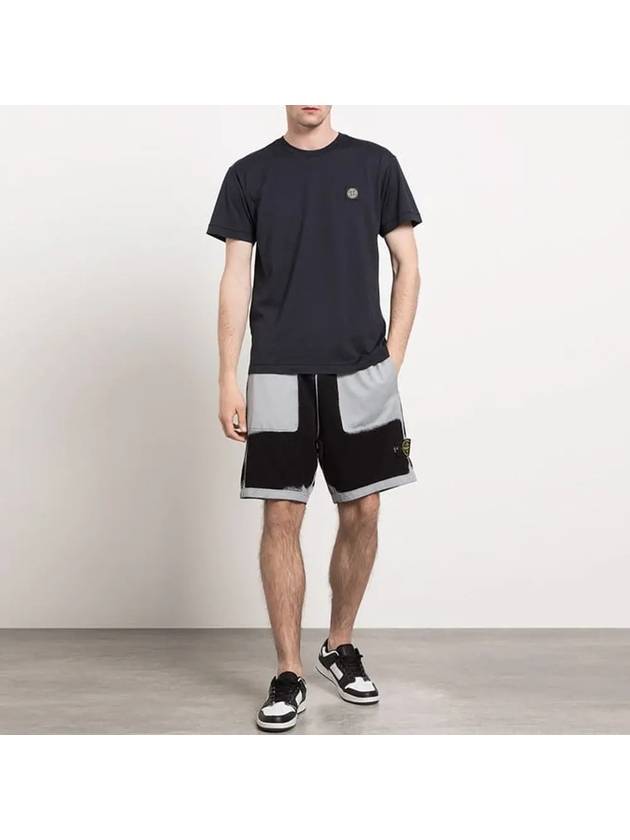 Logo Patch Short Sleeve T-Shirt Navy - STONE ISLAND - BALAAN 3