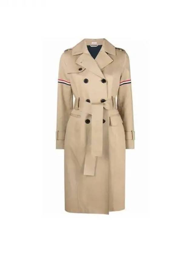 Raw Edge Macintosh Armband High Armhole Trench Beige - THOM BROWNE - BALAAN 2