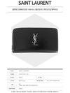 silver logo monogram zipper long wallet black - SAINT LAURENT - BALAAN.