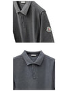 Logo Patch Polo Shirt Grey - MONCLER - BALAAN 6