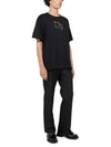 Equestrian Night Print Short Sleeve T-Shirt Black - BURBERRY - BALAAN 5