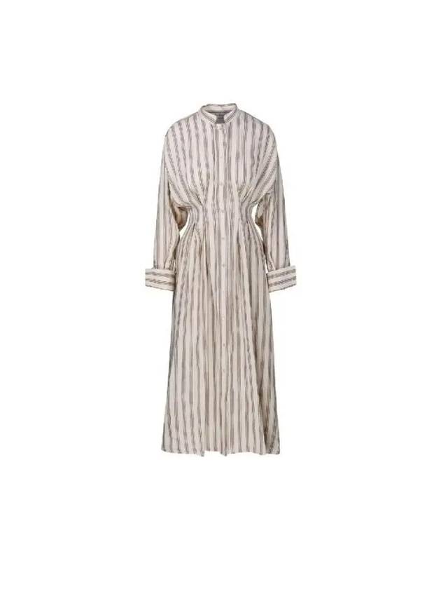 LONG STRIPED LINEN DRESS - MAX MARA - BALAAN 2