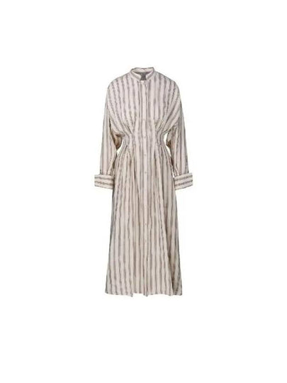 LONG STRIPED LINEN DRESS - MAX MARA - BALAAN 2