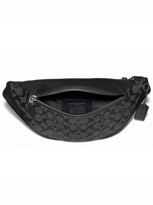 Warren Signature Canvas Belt Bag Black - COACH - BALAAN 3