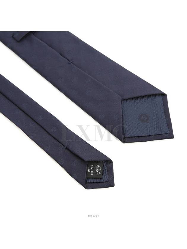 Silk Tie CC Logo Navy Blue - CHANEL - BALAAN 7