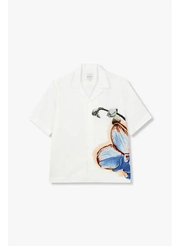 Men s Side Flower Regular Fit Shirt White - PAUL SMITH - BALAAN 1