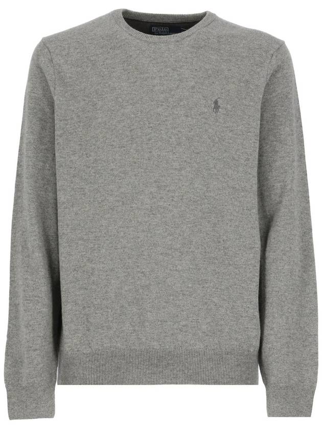 Logo Basic Pullover Knit Top Grey - POLO RALPH LAUREN - BALAAN 2