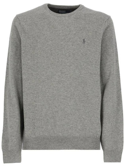 Logo Basic Pullover Knit Top Grey - POLO RALPH LAUREN - BALAAN 2