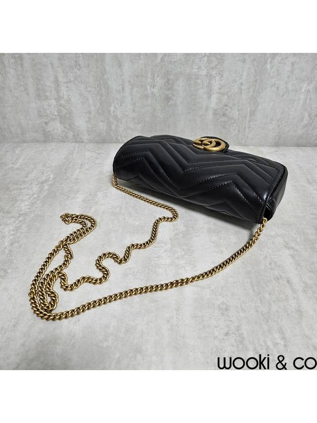 GG Marmont Chain Mini Bag Black - GUCCI - BALAAN 8