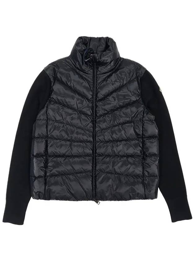 Women's Padded Wool Cardigan Black - MONCLER - BALAAN 2