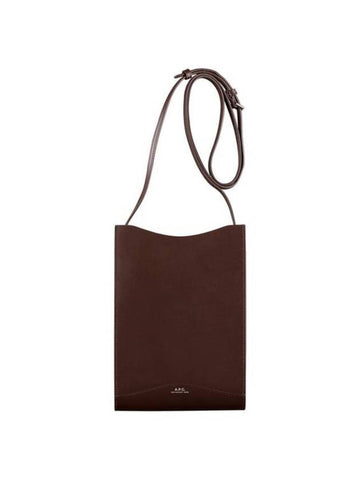 Jamie Large Neck Pouch Bag Brown - A.P.C. - BALAAN 1