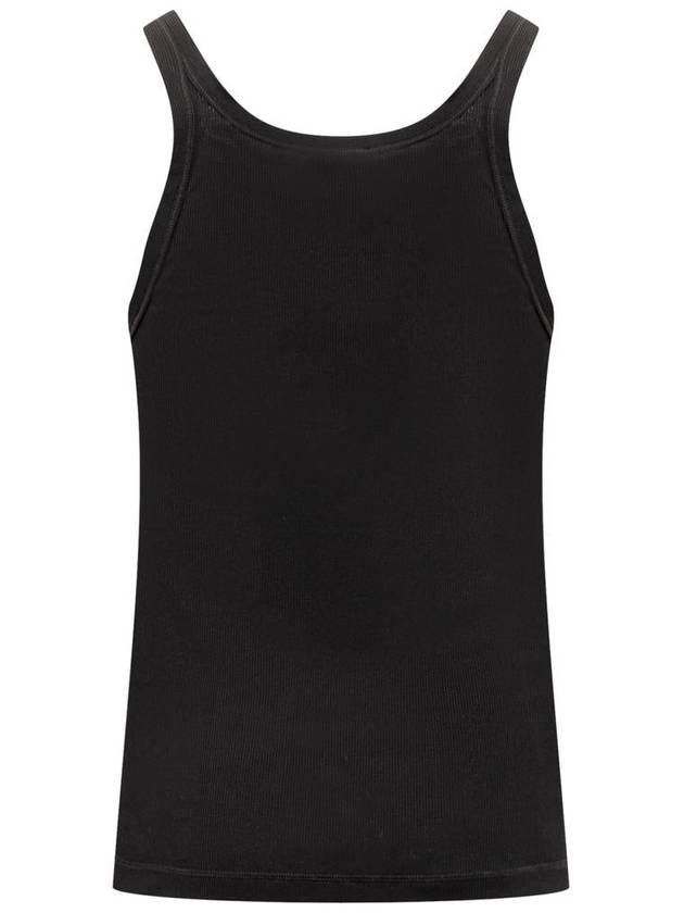 Ribbed Knit Tank Sleeveless Black - DOLCE&GABBANA - BALAAN 3