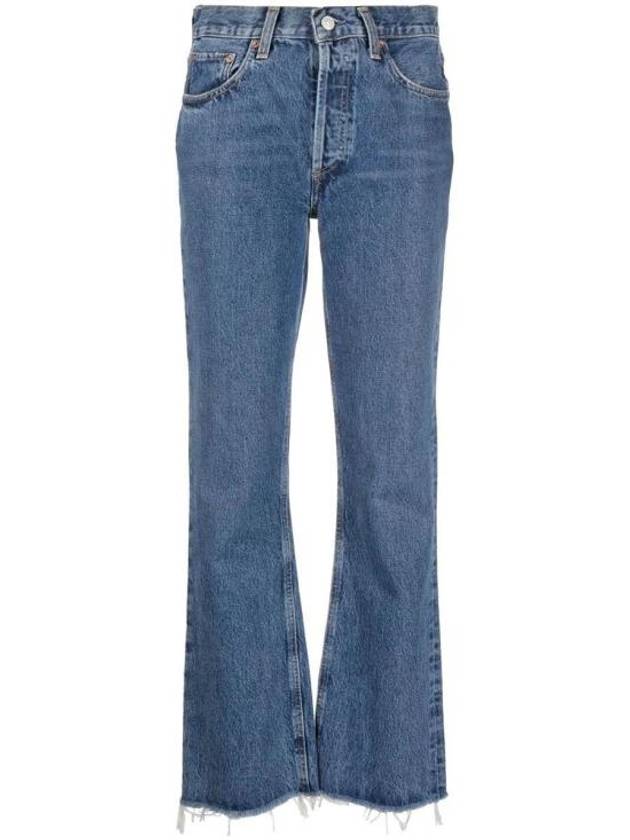 High-waist Denim Relax Fit Flared Jeans Blue - AGOLDE - BALAAN 1