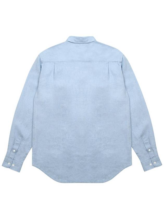 Linen Long Sleeve Shirt Sky Blue SW22SH01SL - SOLEW - BALAAN 3