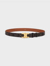 Monogram Triomphe Buckle Medium Leather Belt Tan - CELINE - BALAAN 3