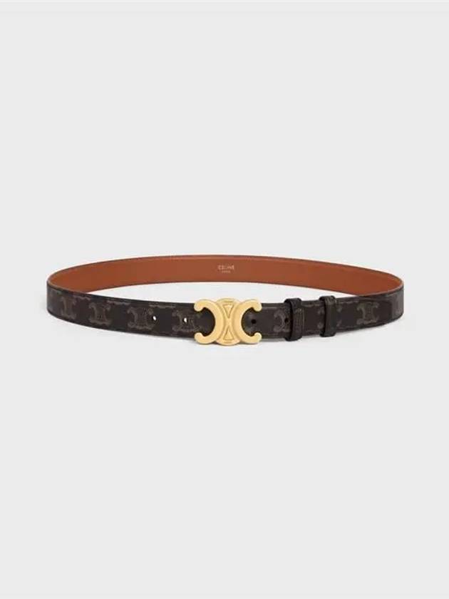 Monogram Triomphe Buckle Medium Leather Belt Tan - CELINE - BALAAN 3