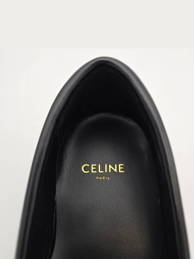 Luco Triomphe Polished Bull Loafers Black - CELINE - BALAAN 6