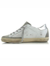 Women's Superstar Silver Heel Tab Pink Star Low Top Sneakers White - GOLDEN GOOSE - BALAAN 4