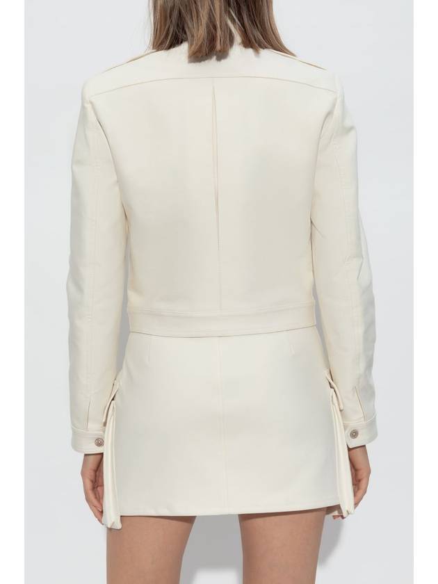 Tom Ford Jacket With Pockets, Women's, Cream - TOM FORD - BALAAN 4