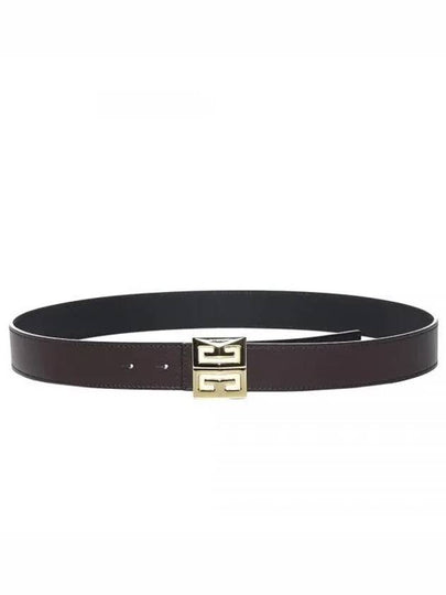 4G Logo Buckle Reversible Leather Belt Brown - GIVENCHY - BALAAN 2