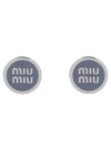 Enameled Metal Earrings Cornflower Blue - MIU MIU - BALAAN 2