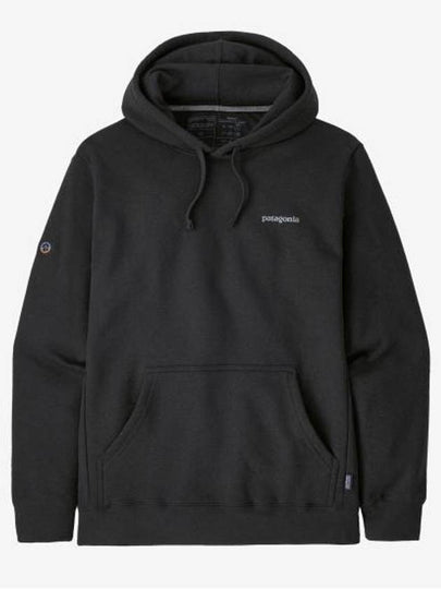 Fitz Roy Icon Uprisal Fleece Hoodie Black - PATAGONIA - BALAAN 2