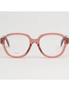 Glasses frame CL50107I 074 pink transparent horn rim square - CELINE - BALAAN 3