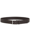 Intrecciato Leather Belt Dark Brown - BOTTEGA VENETA - BALAAN 3