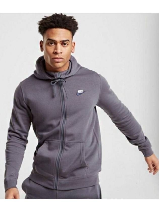 01BV2645022Club French Terry Hooded Zip JacketDark Gray - NIKE - BALAAN 1