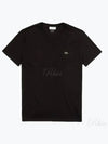 Men's Logo V-Neck Short Sleeve T-shirt Black - LACOSTE - BALAAN 2