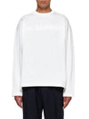 Logo Print Cotton Long Sleeve T-Shirt White - JIL SANDER - BALAAN 4