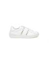 Men's Rockstud Untitled Low Top Sneakers White - VALENTINO - BALAAN.