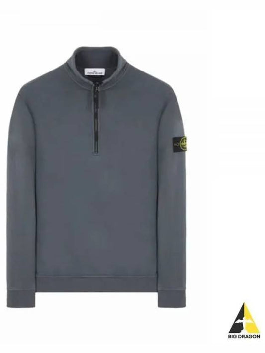 Brushed Cotton Half Zip-Up Sweatshirt Grey - STONE ISLAND - BALAAN 2