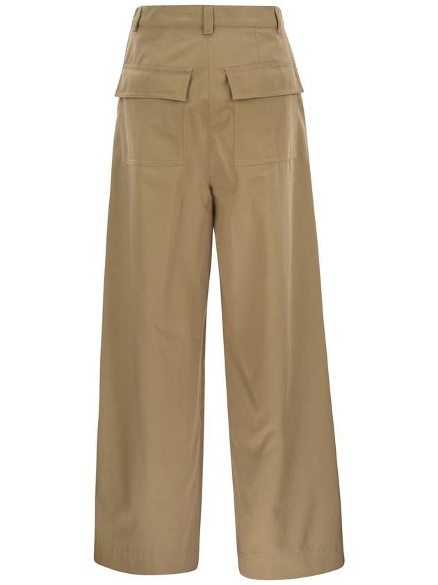 NEBBIE - Wide cotton gabardine trousers - WEEKEND MAX MARA - BALAAN 2