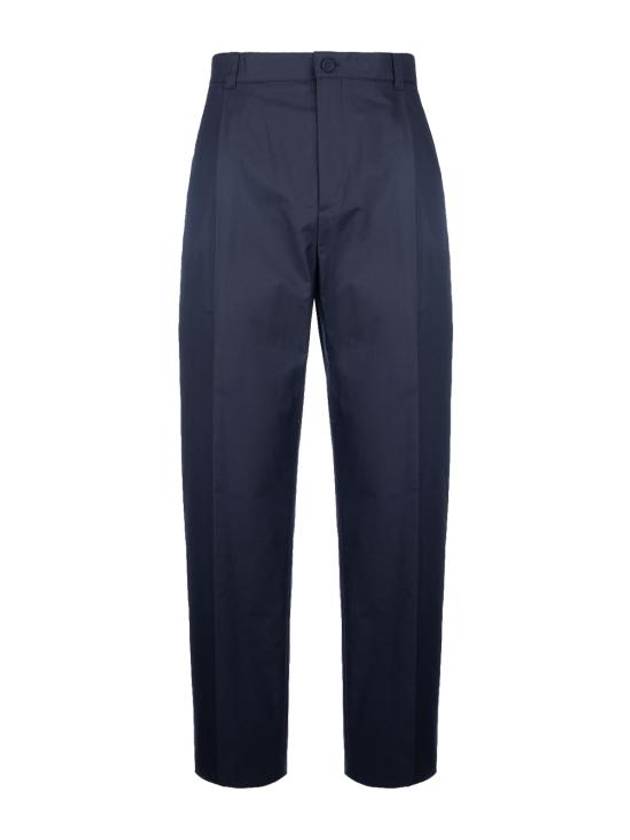 Cotton Silk Slacks Navy - DIOR - BALAAN 2